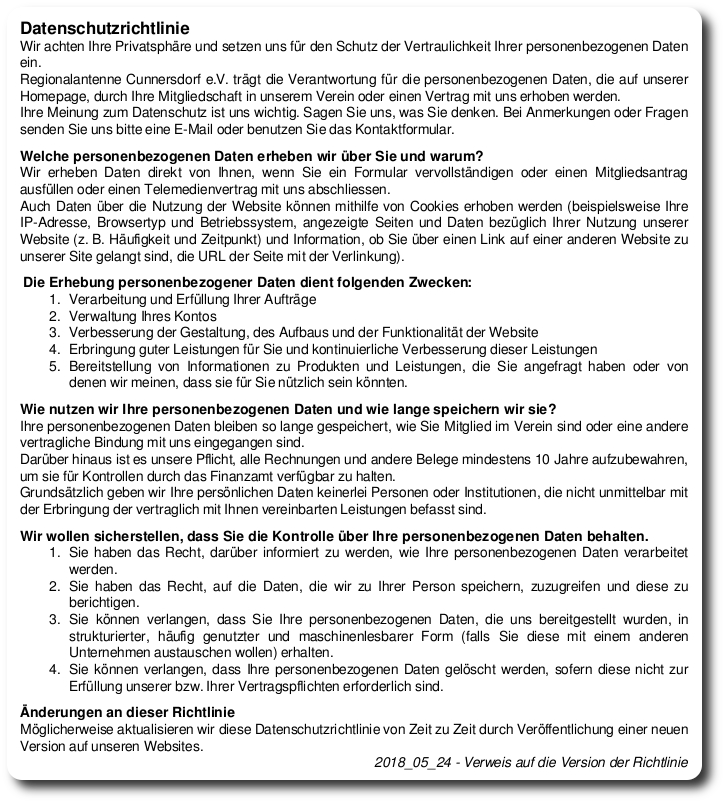 Datenschutzrichtlinie